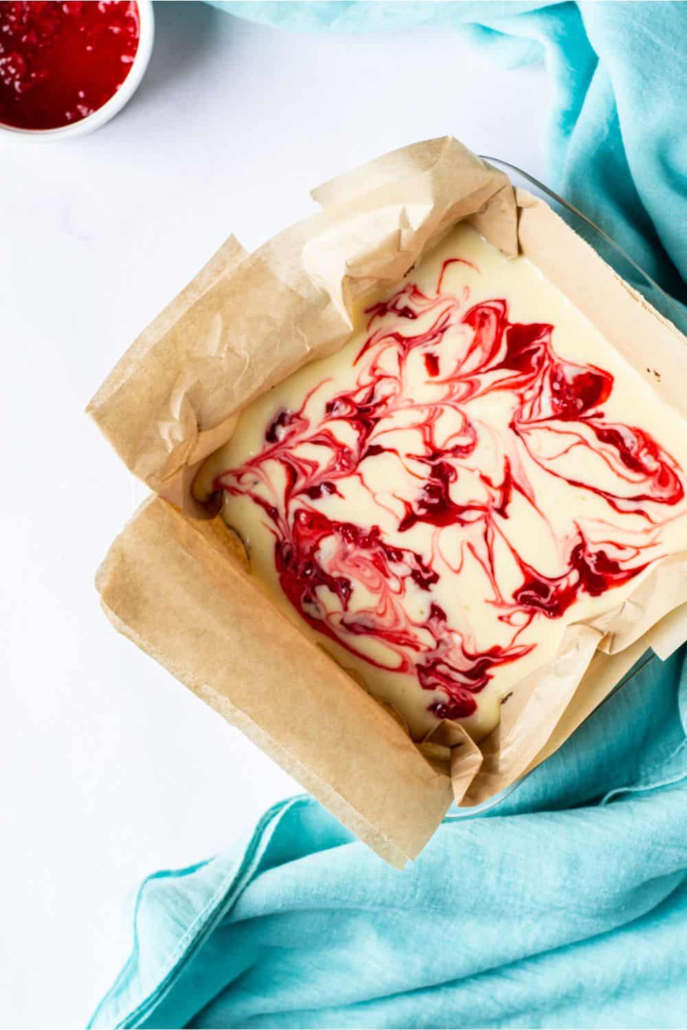 assembling cherry cheesecake brownies (1)