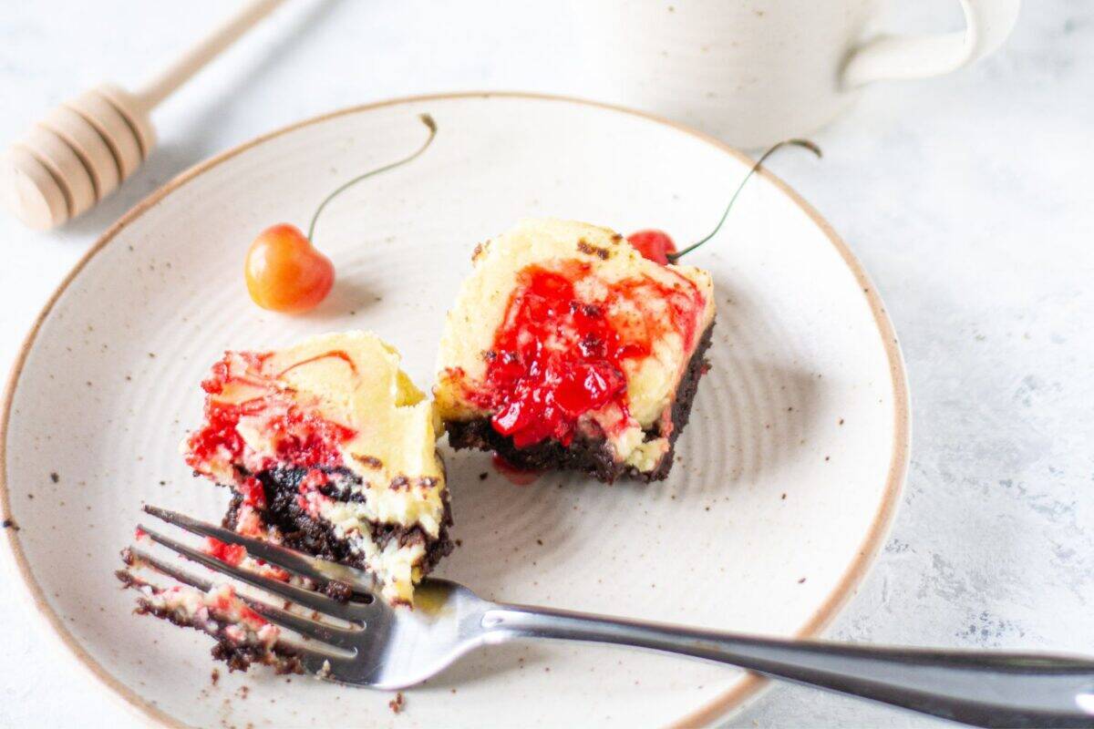 cherry cheesecake brownie