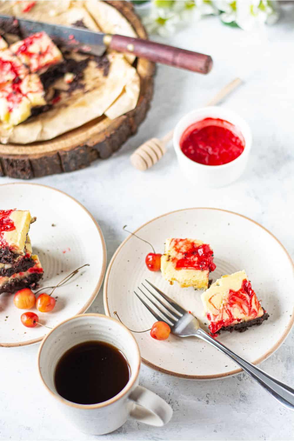 serve cherry cheesecake brownies