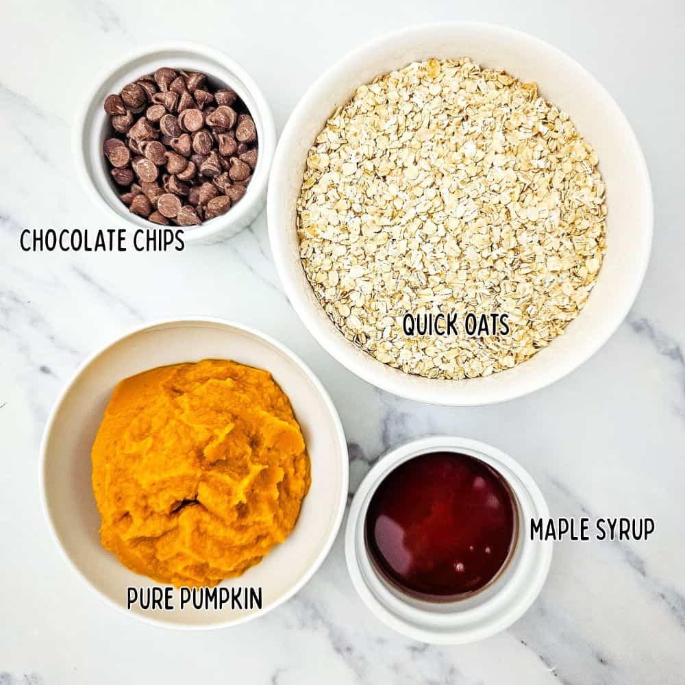 ingredients for pumpkin oatmeal cookies