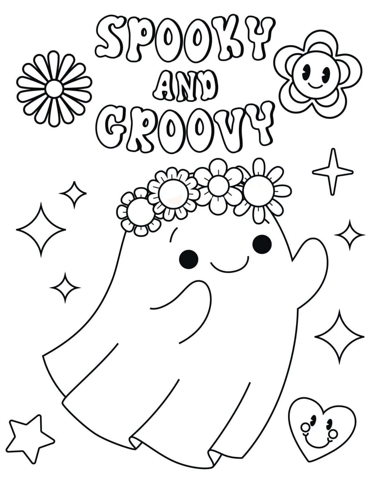 Retro Halloween Coloring Pages 10