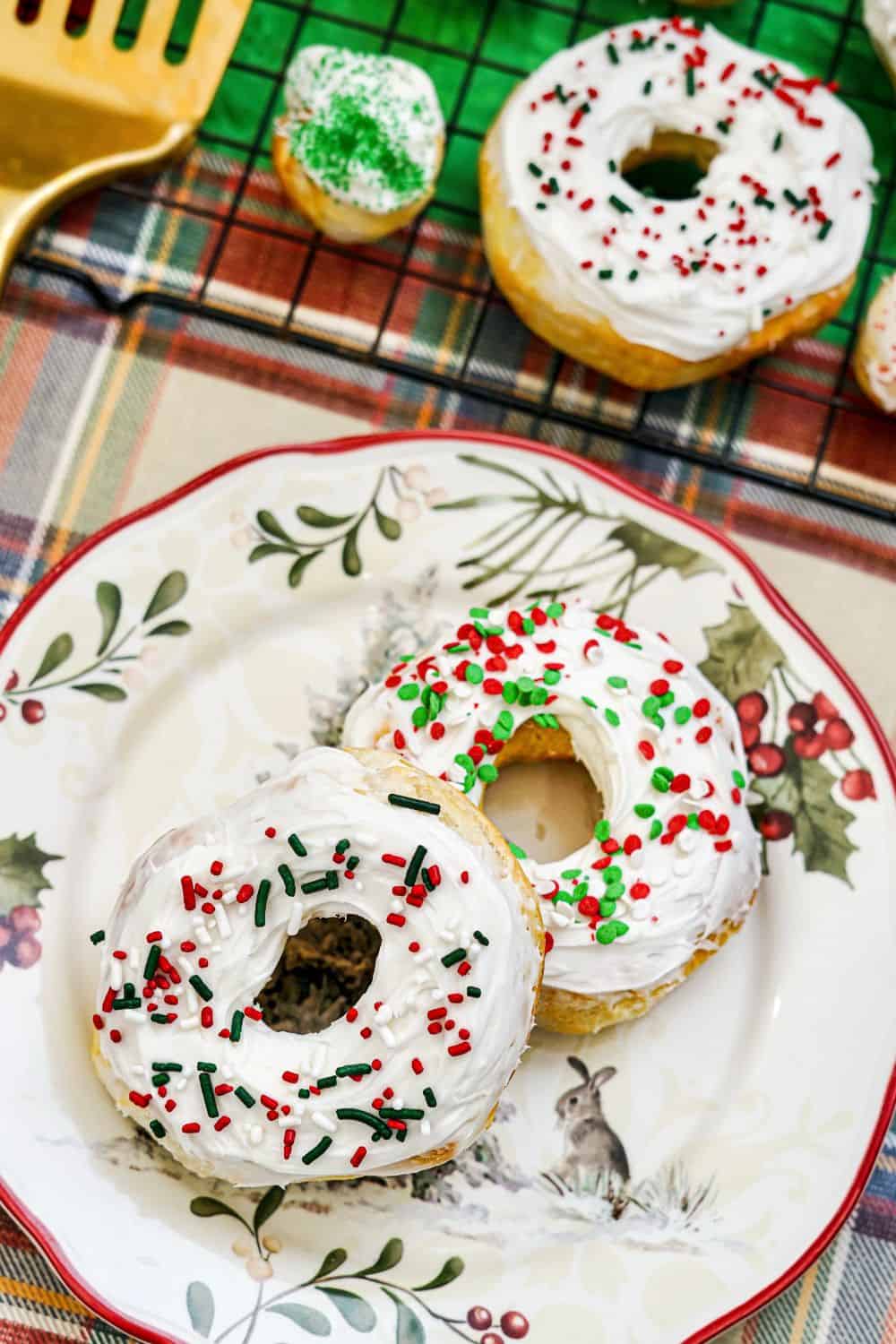 Air Fryer Christmas Donuts