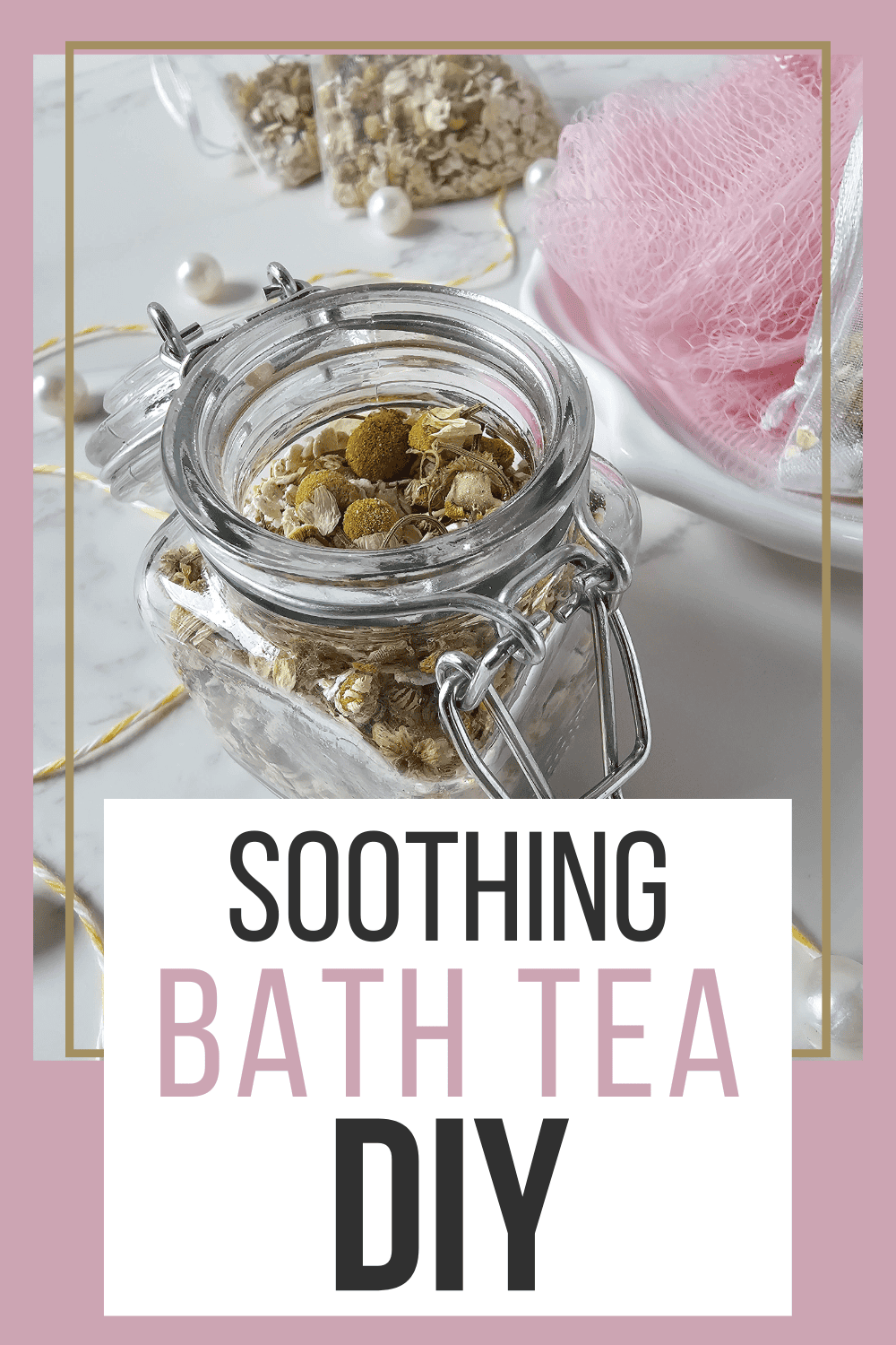 Oatmeal and Chamomile Bath Tea pin (1)