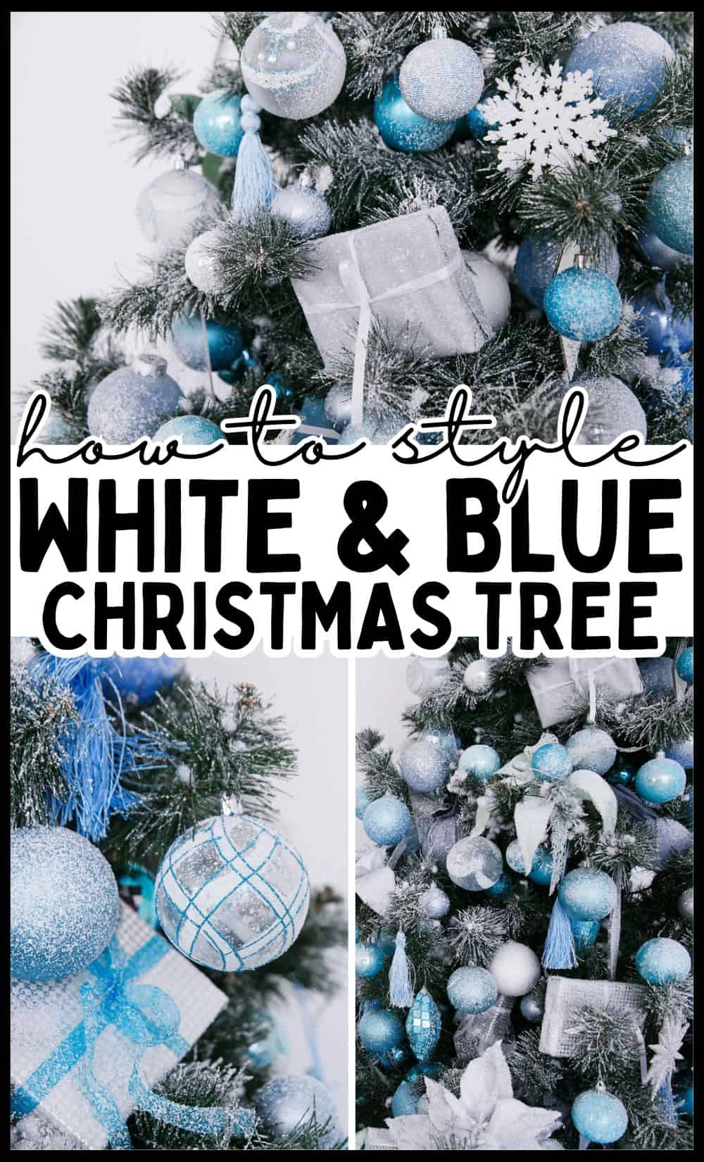 White & Blue Christmas Tree