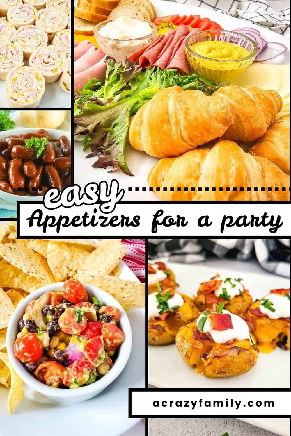 easy appetizers for a party pin